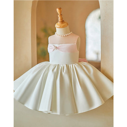 Girls Sleeveless Fluffy Birthday Dress Princess Dress