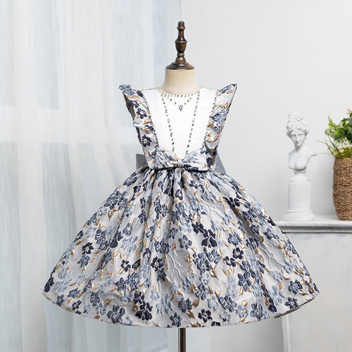 Elegant Baby Flower Butterfly Sleeve Prom Dress Princess Dresses For Girls