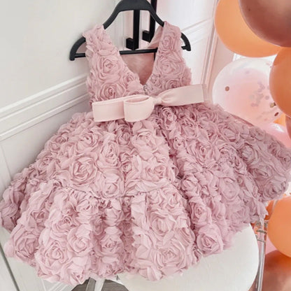 Fashionable Baby Girl Birthday Tutu Dress Flower Girl Princess Dress