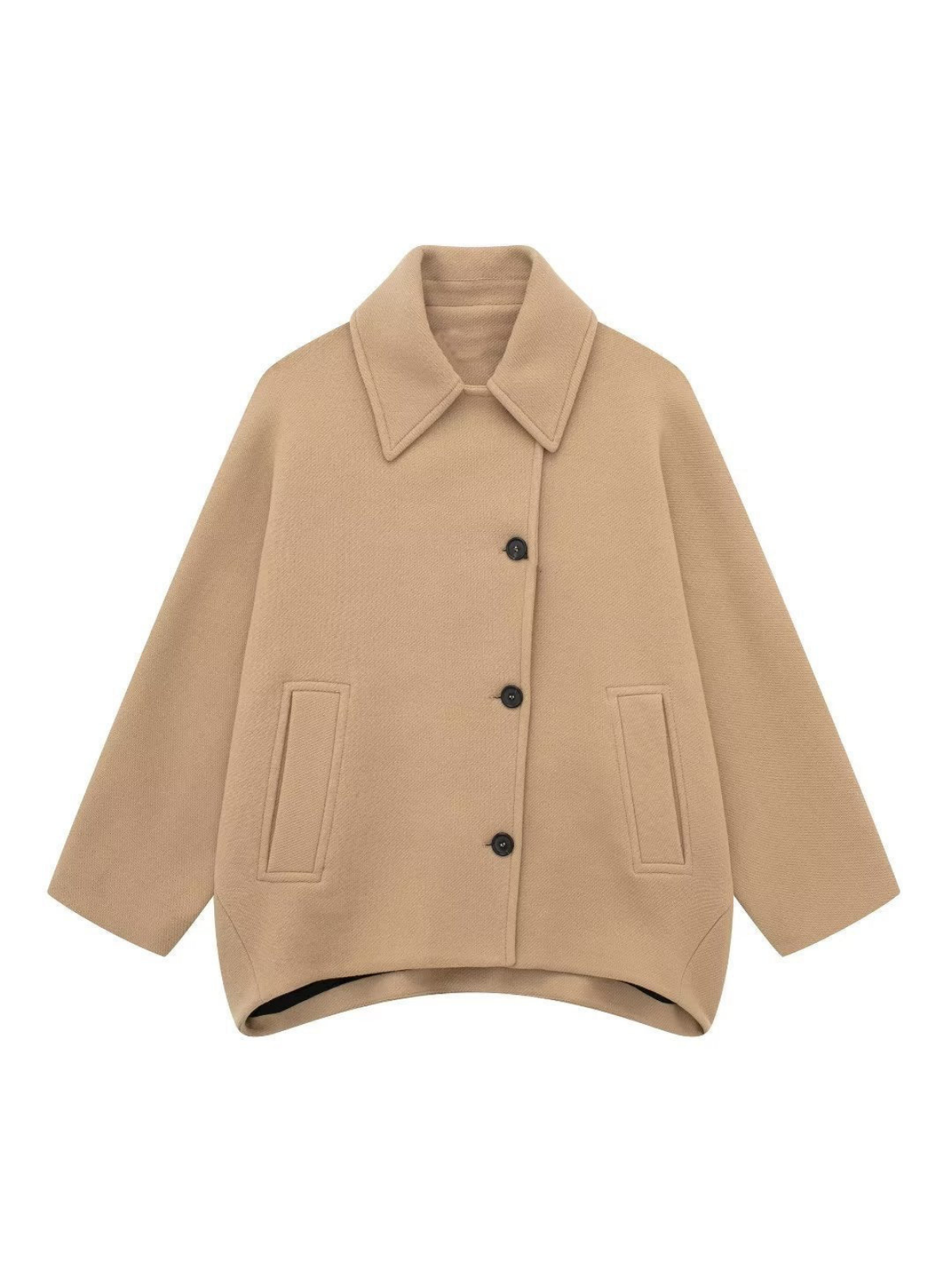 DAH Solid Oversized Pocket Button Coat