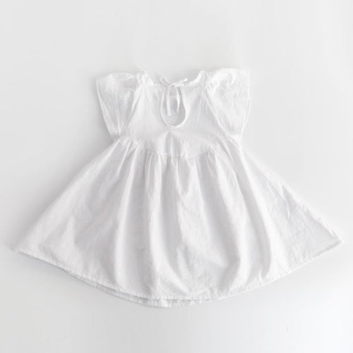 Girls Solid Color Baptism Dress