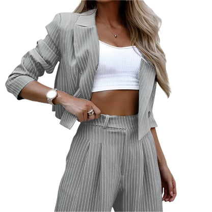 DAH Long Sleeve Striped Suit Set