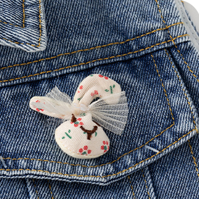 Girls' Cartoon Denim Vest Toddler Fall Cute  Playful Radish Denim Vest Sleeveless Lapel Vest