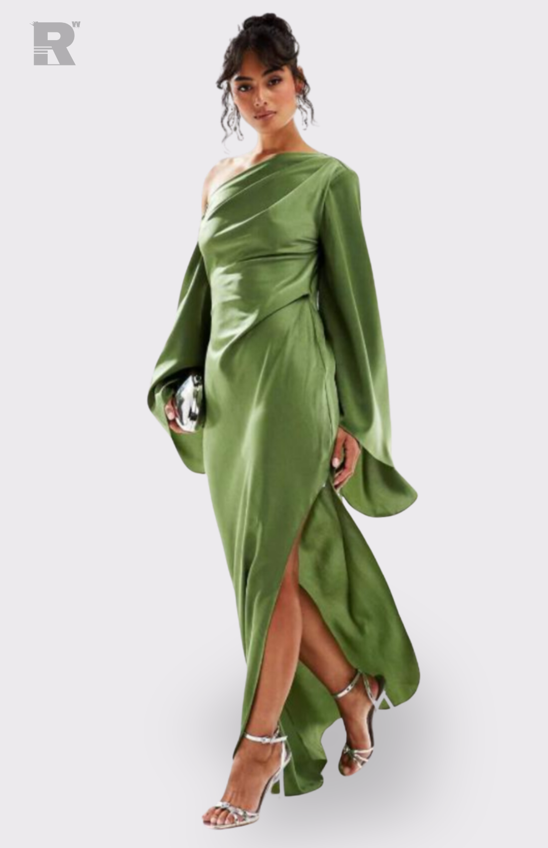 DAH Emerald Elegance Satin Dress