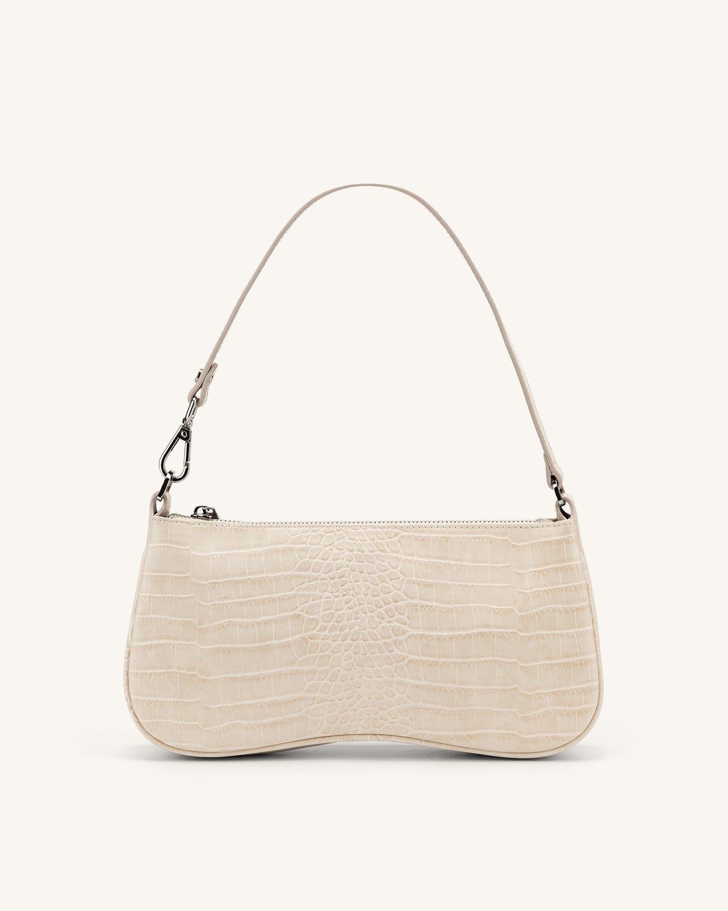 DAH Eva Shoulder Handbag – Ivory Croc