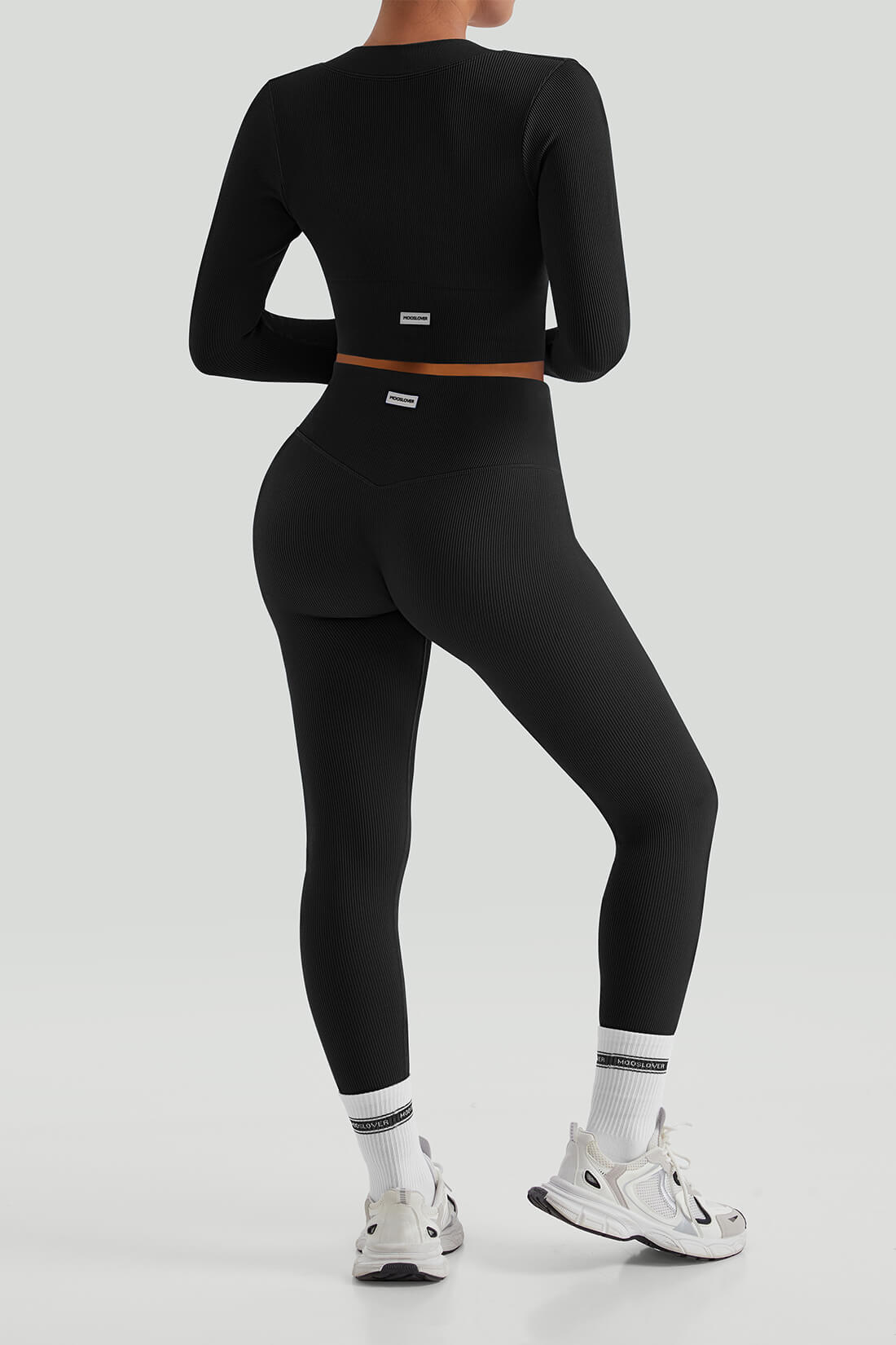 DAH Two-Way Top & High-Waist Threaded Leggings Set