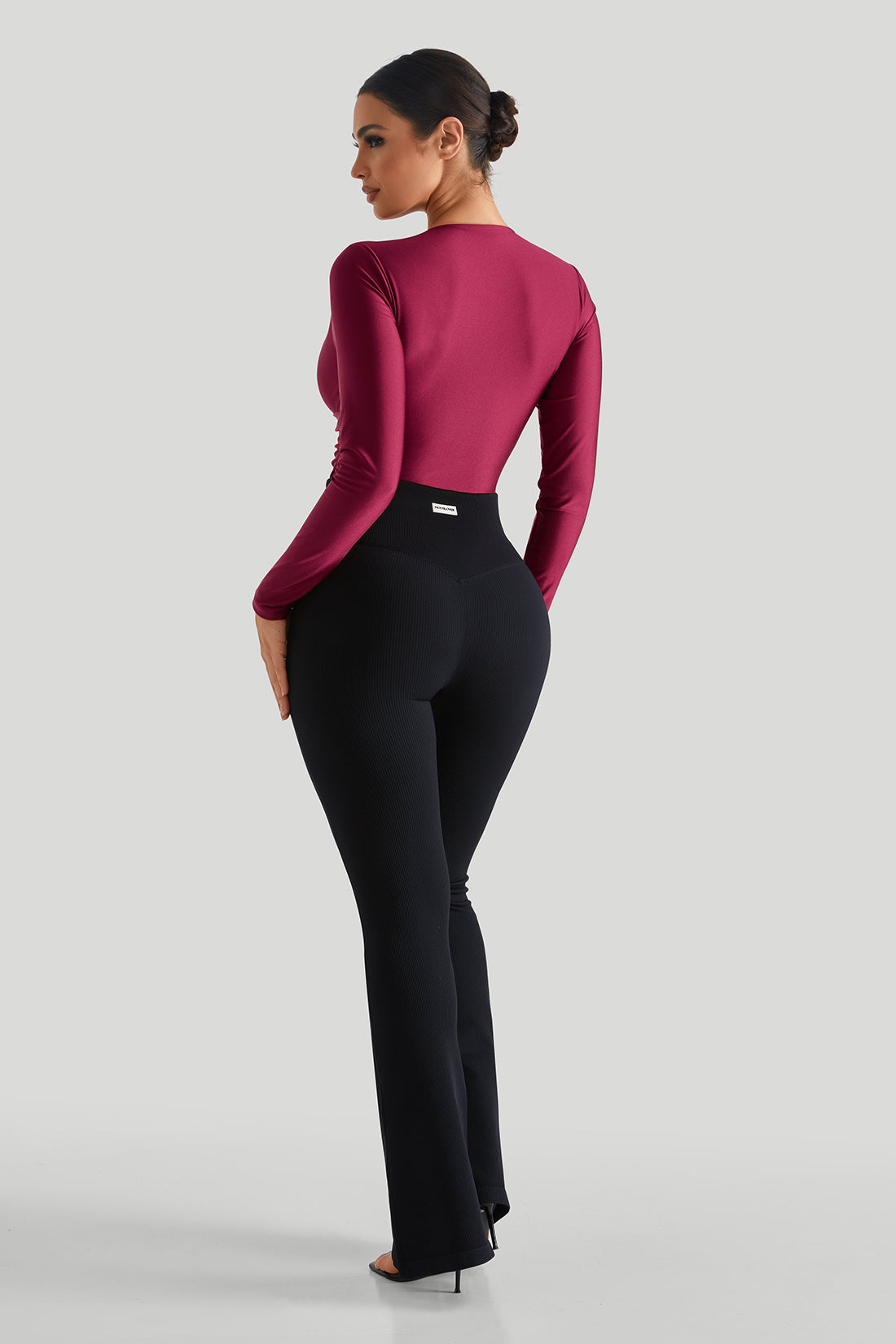 DAH Bodysuit with Built-in Shapewear and Flared Leggings