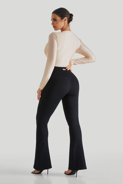 DAH Bodysuit with Built-in Shapewear and Flared Leggings