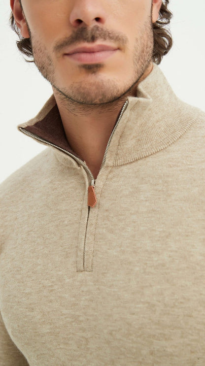 DAH Quarter-Zip Sweater – Premium Comfort with Cashmere Touch Innovation