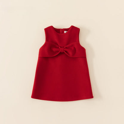 Girls Birthday Party Dress Red Girls Bow Princess Dress