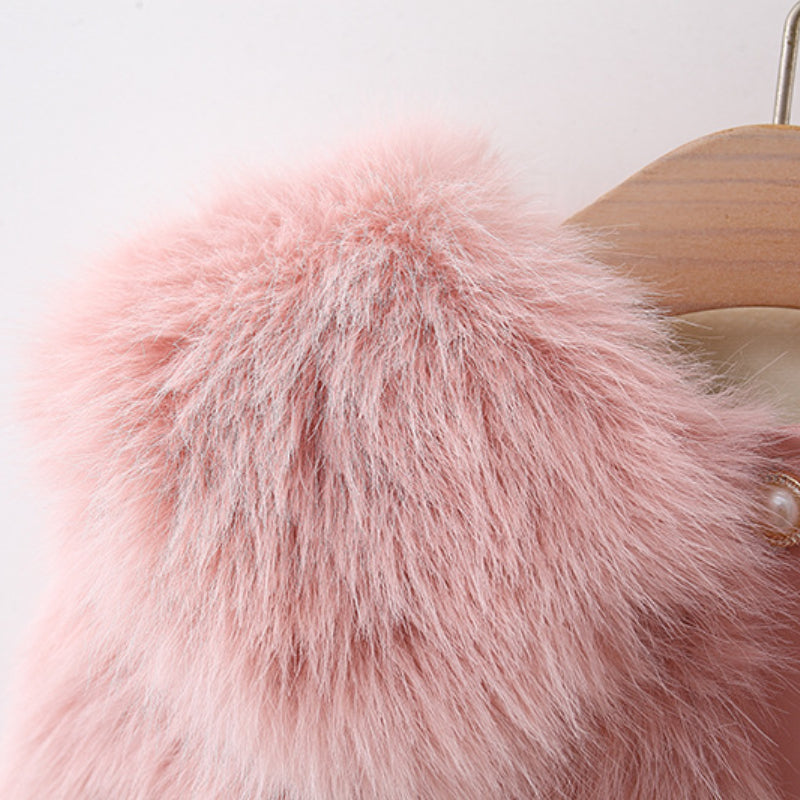 Four Bows Fur Sweater Lapel Fur Coat