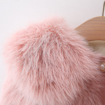 Four Bows Fur Sweater Lapel Fur Coat