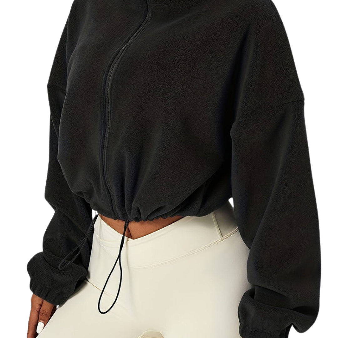 DAH Sophia Fleece Crop Jacket – The Cozy, Chic Layer You Need