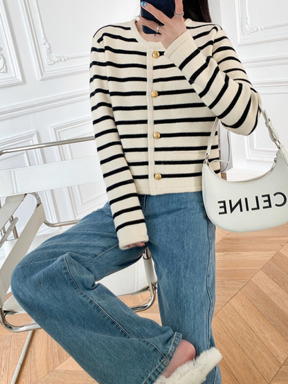 DAH Striped Knitted Cardigan