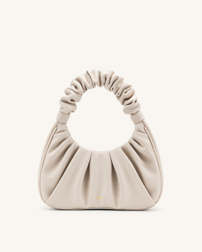 DAH Gabbi Ruched Hobo Handbag - Ivory | 90s Minimalist Chic