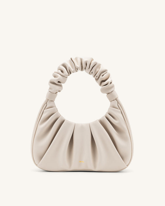 DAH Gabbi Ruched Hobo Handbag - Ivory | 90s Minimalist Chic