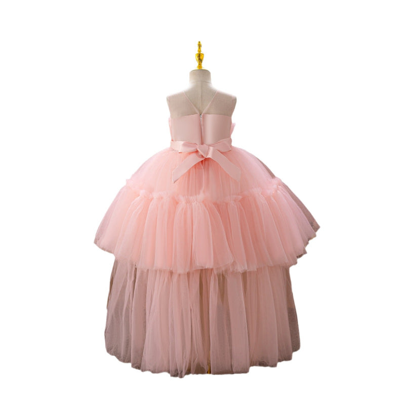 Sleeveless Swallowtail Princess Dress Mesh Puffy Dress