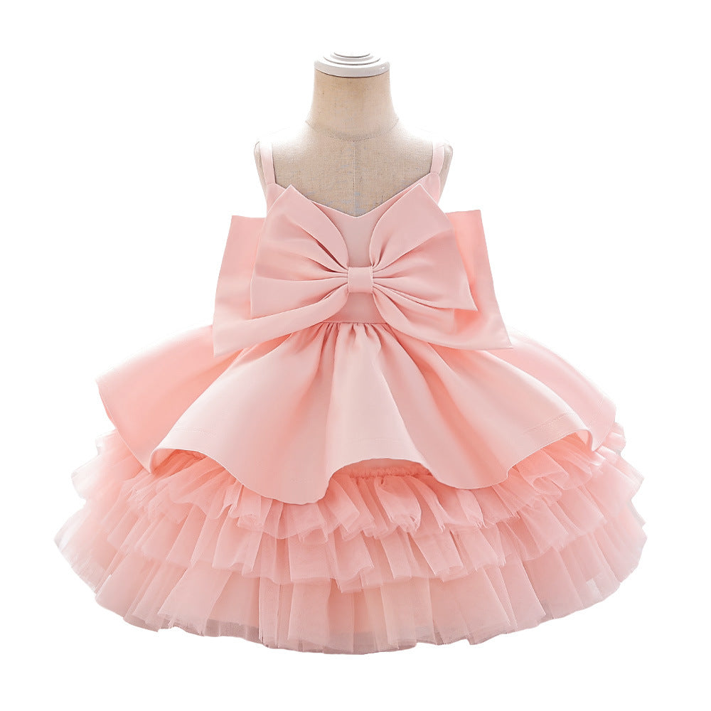 Elegant Baby First Communion Dress Toddler Baptism Princess Dress