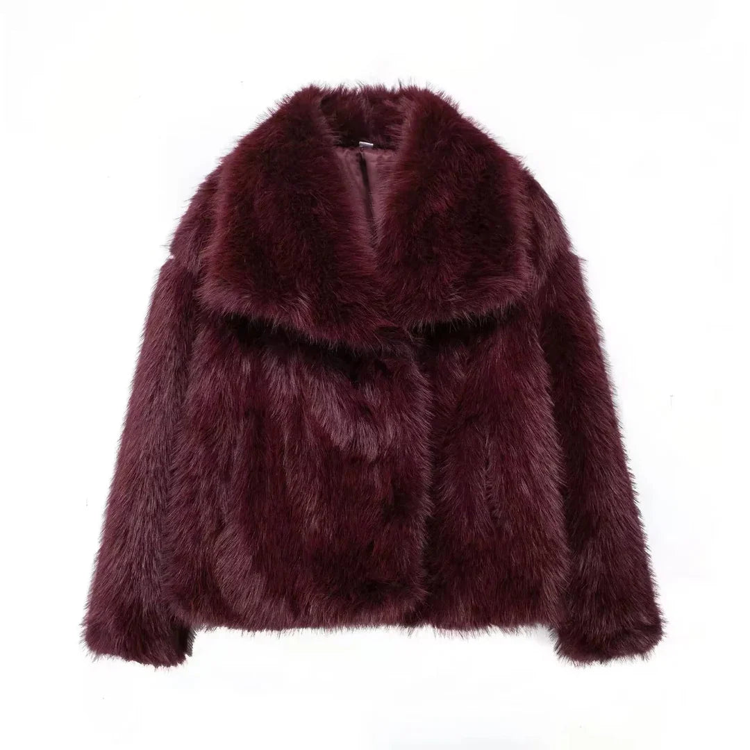 DAH Elena Velvet Fur Coat – Effortless Elegance Meets Ultimate Comfort