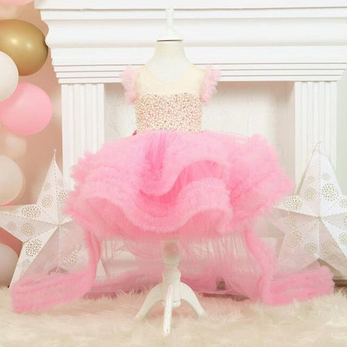 Luxurious Baby Girl  Fluffy Dress Costumes Dress Toddler Birthday Princess Dress