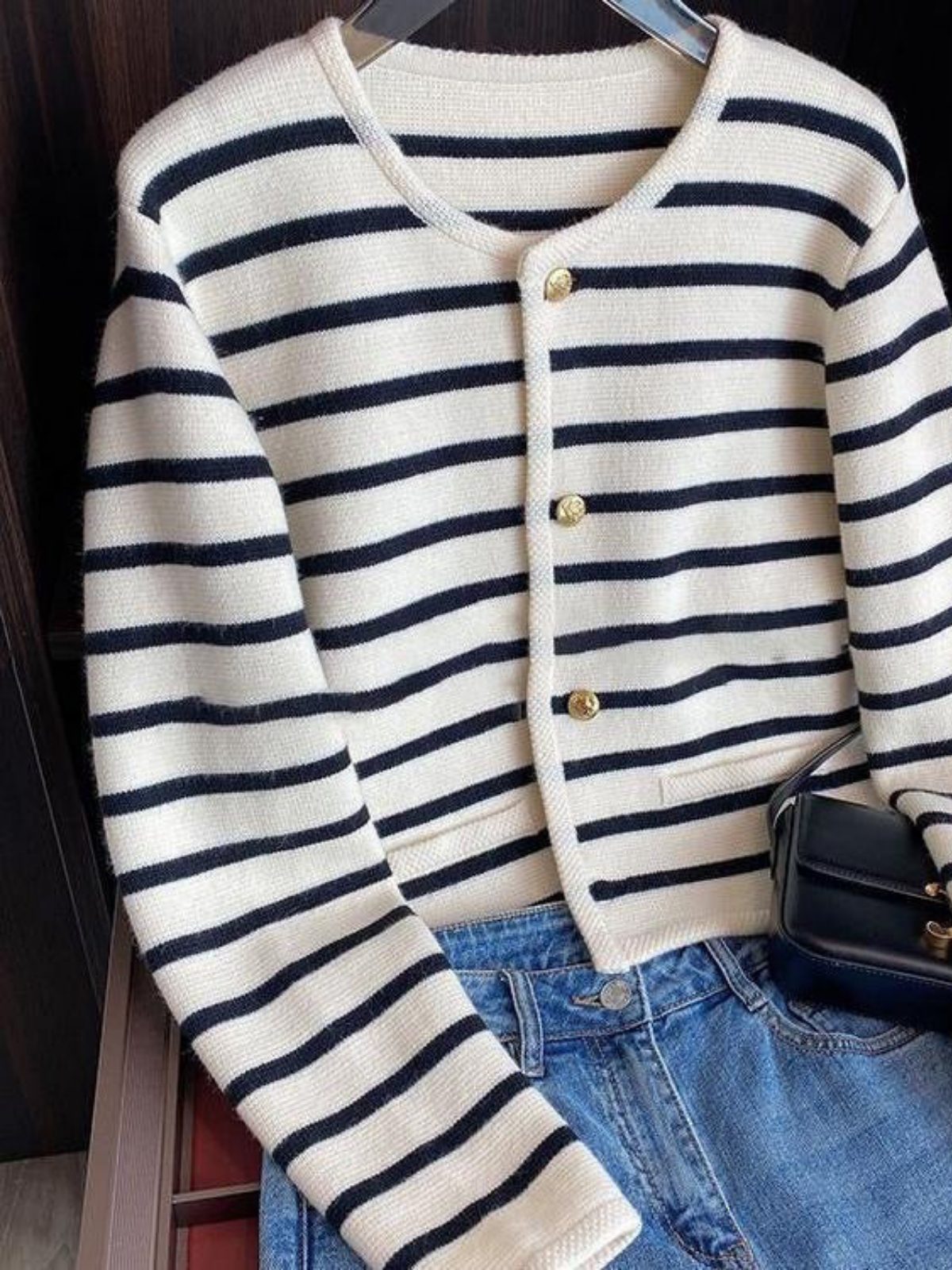 DAH Striped Knitted Cardigan