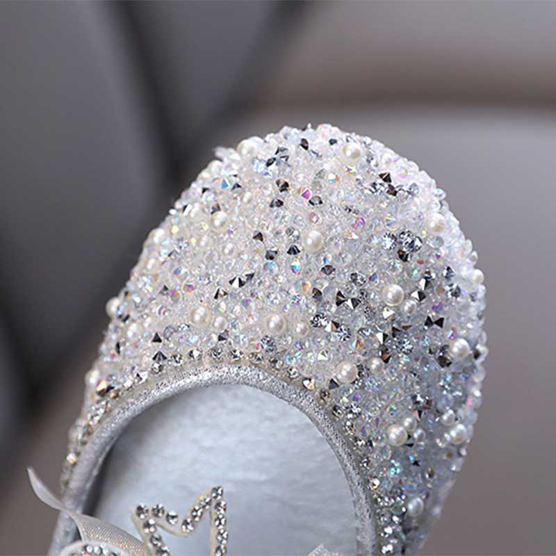 Summer Baby Girl Rhinestone Ribbon Princess Shoes