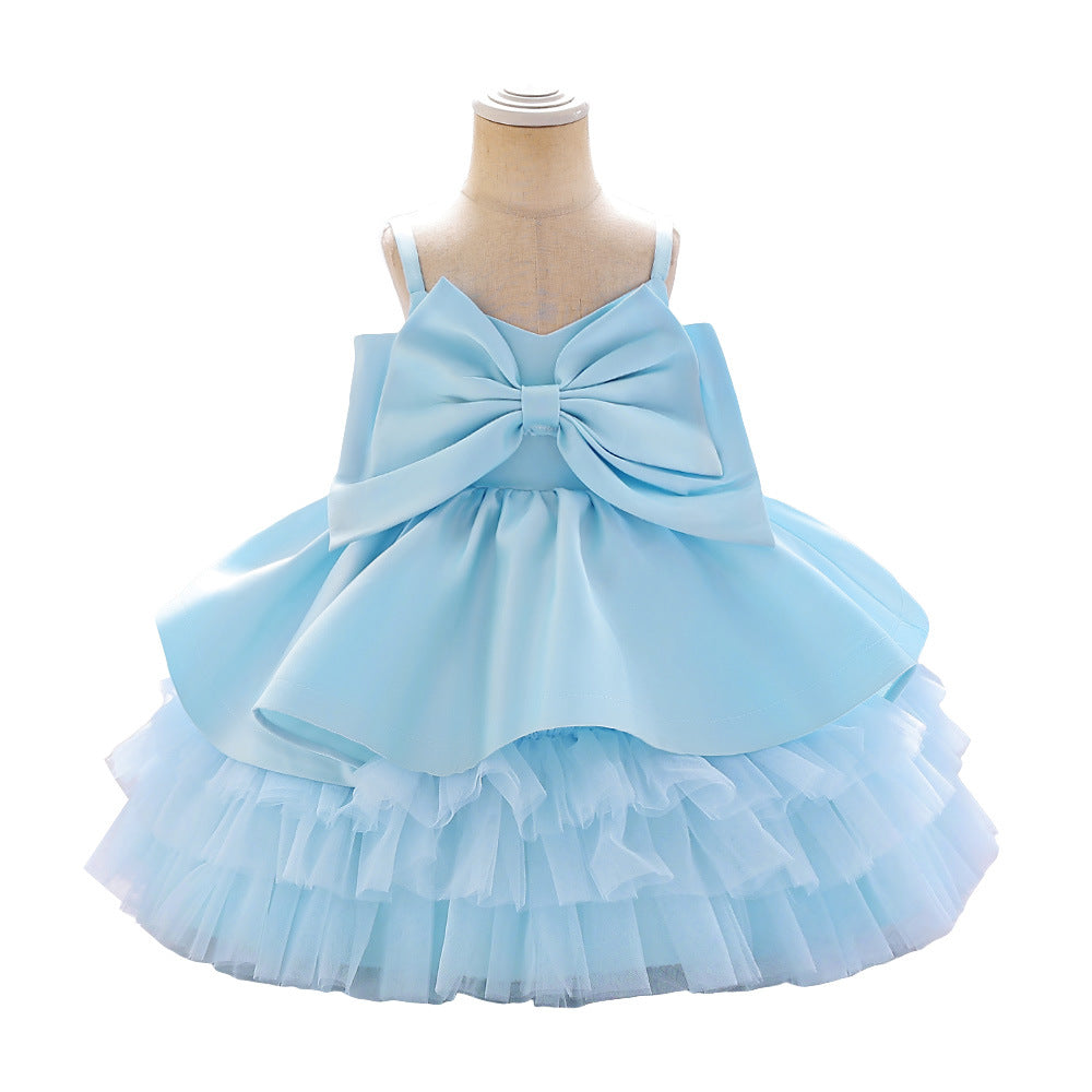 Elegant Baby First Communion Dress Toddler Baptism Princess Dress