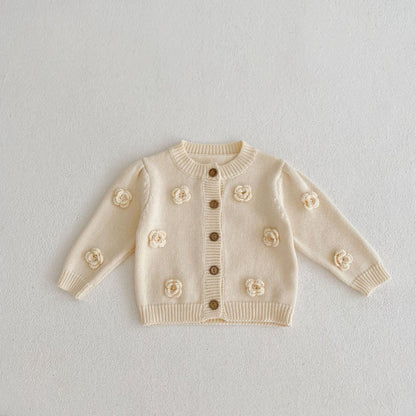 Sweet Baby Girl Floral Crew Neck Sweater