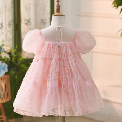 Elegant Baby Girl Prom Puff Dress Toddler Birthday Costume Princess Dress