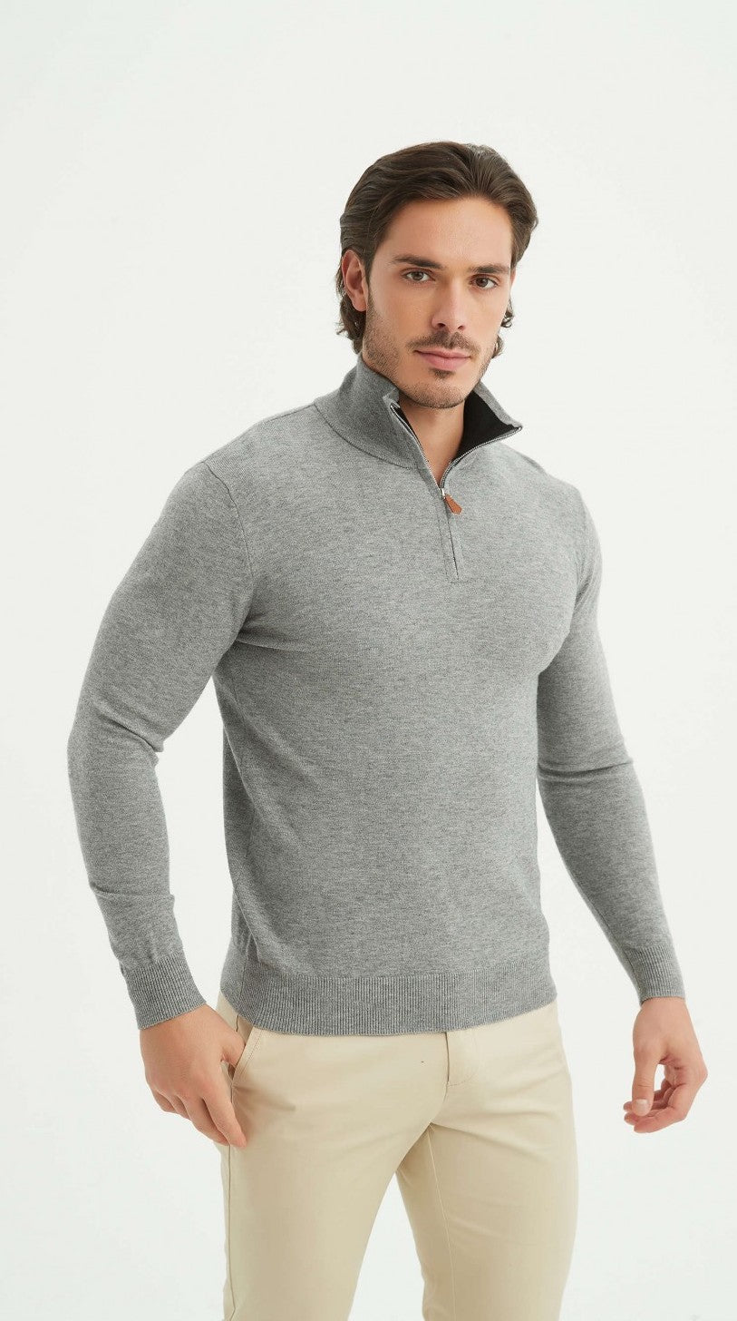 DAH Quarter-Zip Sweater – Premium Comfort with Cashmere Touch Innovation