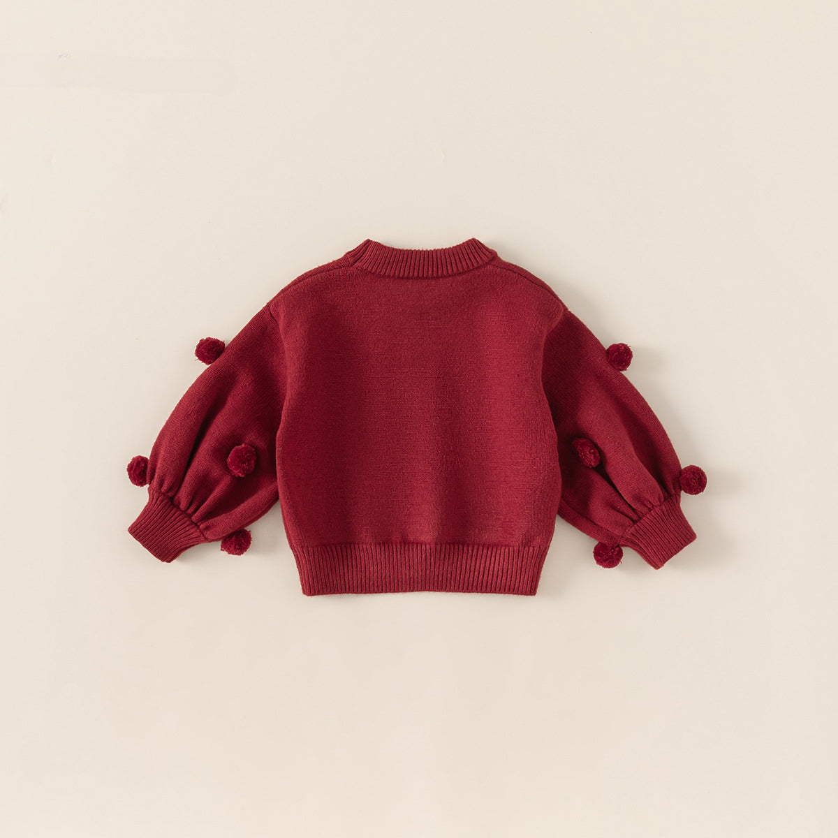 Girls Pullover Warm Sweater Baby Ball Knitted Sweater