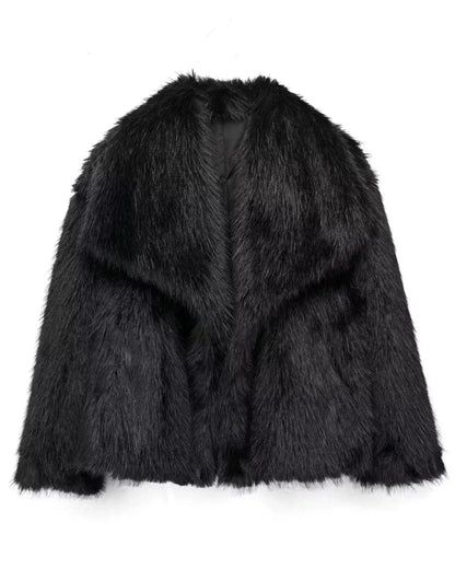 DAH Elena Velvet Fur Coat – Effortless Elegance Meets Ultimate Comfort