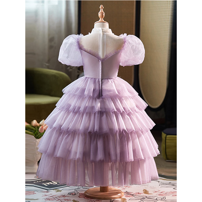 Purple children's dress birthday party princess dress