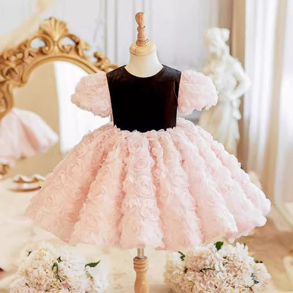 Elegant Baby Birthday Princess Dress Toddler Ball Puff Dress