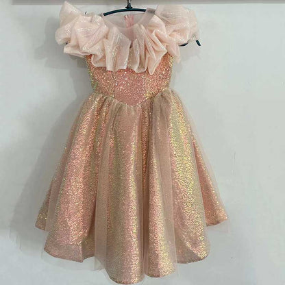 Flower Girl Dress Children Birthday Party Stage Pageant Dress Sequin Dress