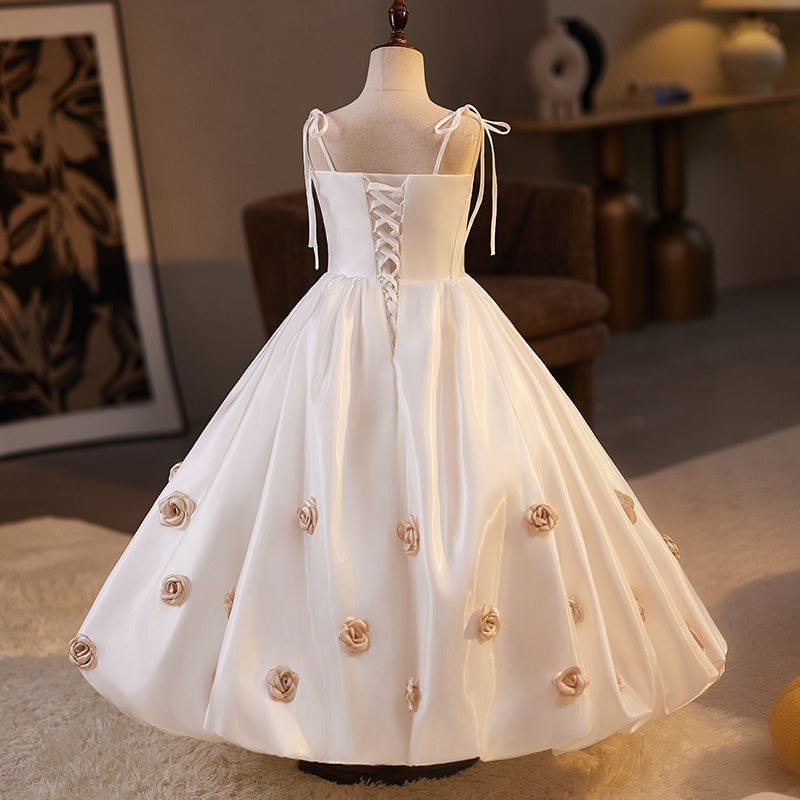 Luxurious Baby Girl Puffy Wedding Dress Toddler Birthday Party Princess Dress