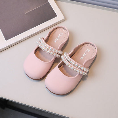 Pearl Flat Slippers Princess Shoes