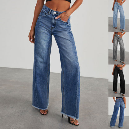 DAH Comfortable Wide-Leg Jeans