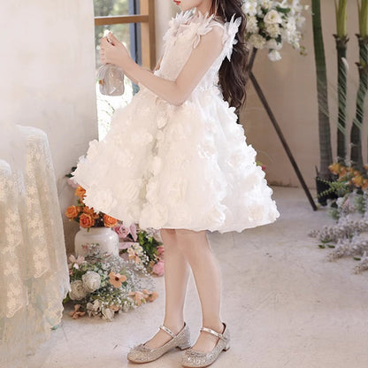 Elegant Baby White First Communion Dress Girls Baptism Dresses