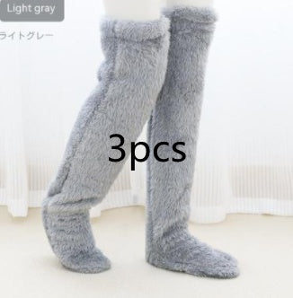 DAH Cold-Proof Fuzzy Knee Socks