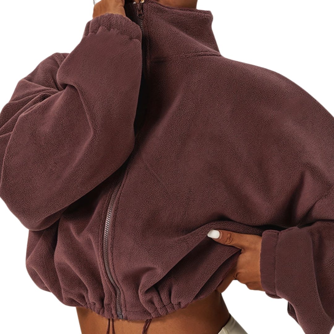 DAH Sophia Fleece Crop Jacket – The Cozy, Chic Layer You Need