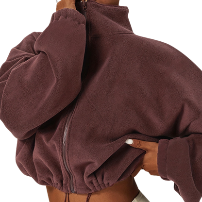 DAH Sophia Fleece Crop Jacket – The Cozy, Chic Layer You Need