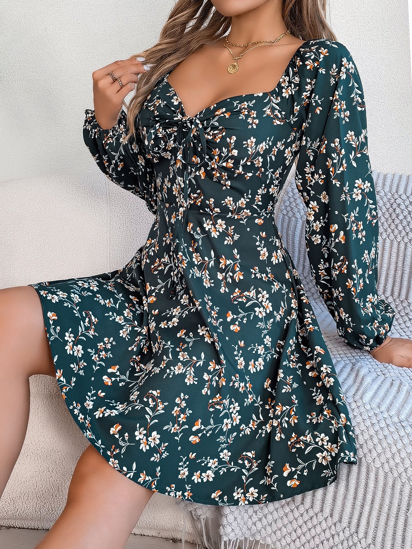 DAH Casual Floral A-Line Dress