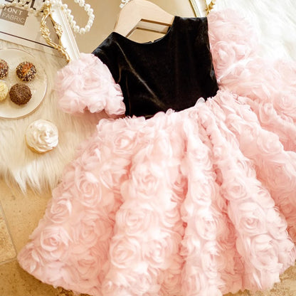 Elegant Baby Birthday Princess Dress Toddler Ball Puff Dress