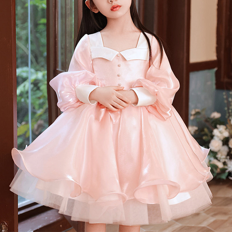 Elegant Fluffy Pageant Pink Princess Dress