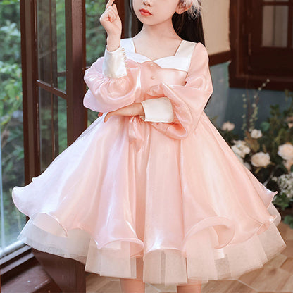 Elegant Fluffy Pageant Pink Princess Dress