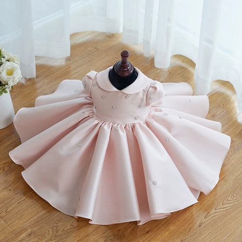 Elegant Baby Girls Flower Girl Dresses Toddler White Christening Dresses