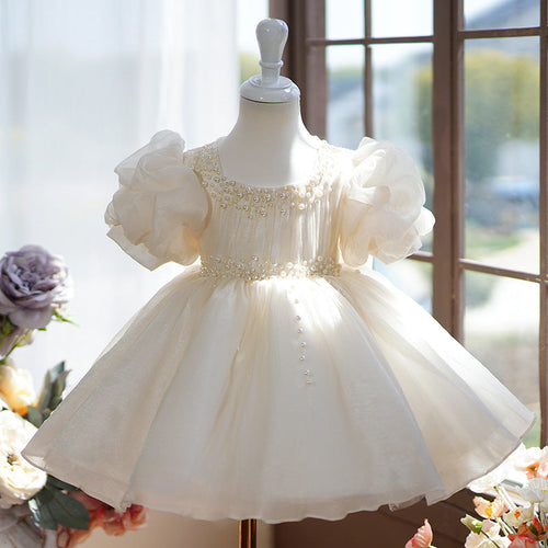 Elegant Baby Girl Christening Dress Toddler Birthday Party Princess Dress