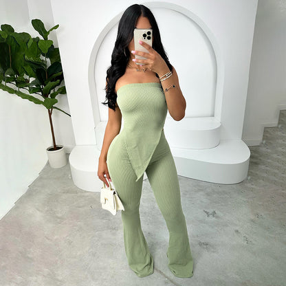 DAH Slim-Fit Tube Top & Pants Set