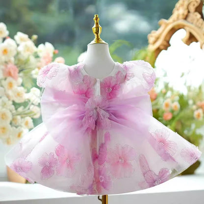 Luxurious Flower Girl Sequin Dress Toddler Birthday Pageant Princess Dress